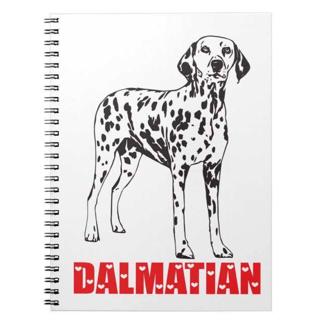 Cuaderno Love Dalmatian Puppy Dog - Perro de fuego visto (Frente)