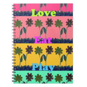 Cuaderno Love Eat Play Art Print