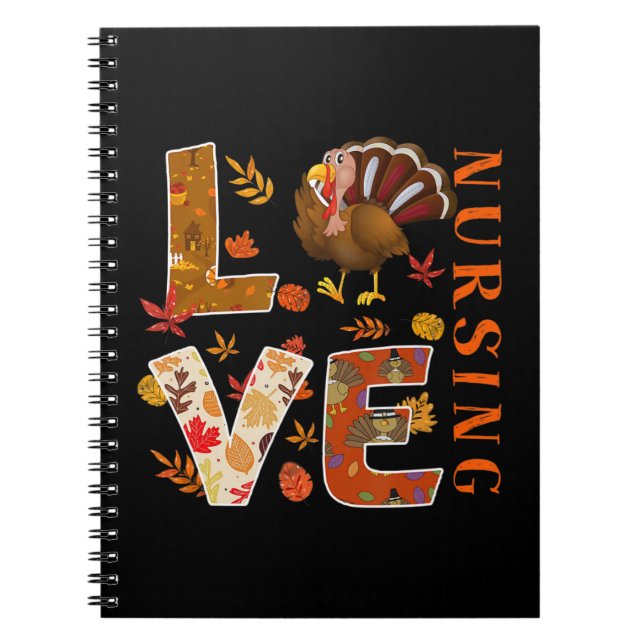 Cuaderno LOVE Enfermería Nurse Regalos de otoño de Turquía  (Frente)