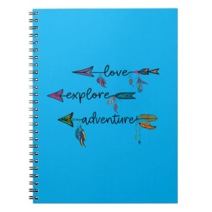 Cuaderno Love Explore Adventure Arrow Tribal Boho Design