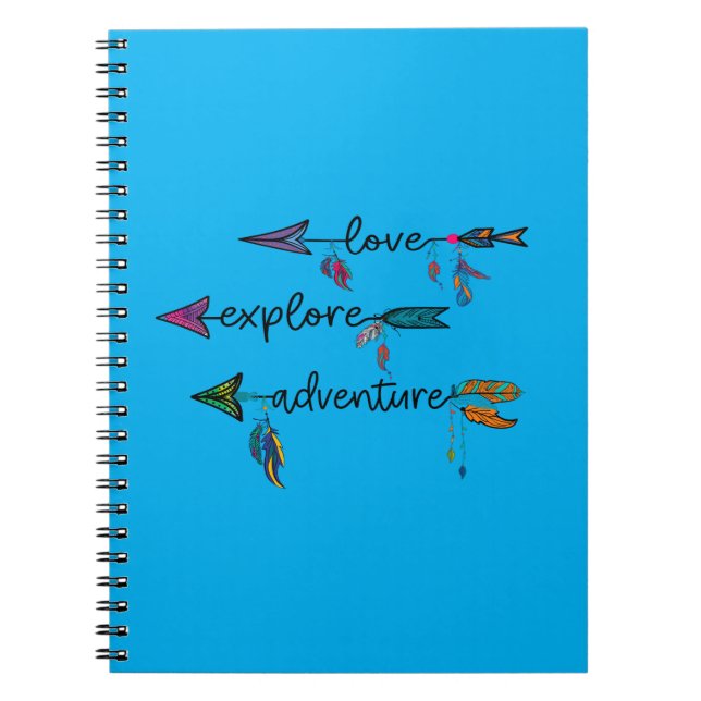 Cuaderno Love Explore Adventure Arrow Tribal Boho Design (Frente)