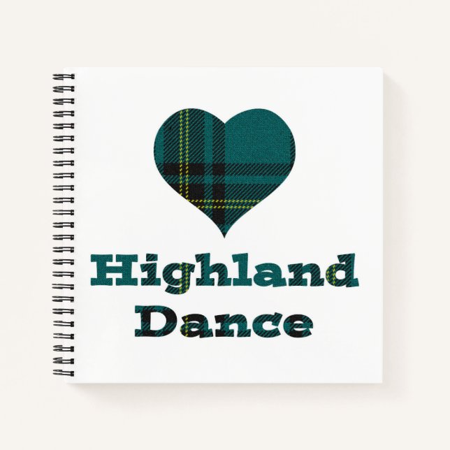 Cuaderno Love Highland Dance (tartán en la espalda) (Anverso)