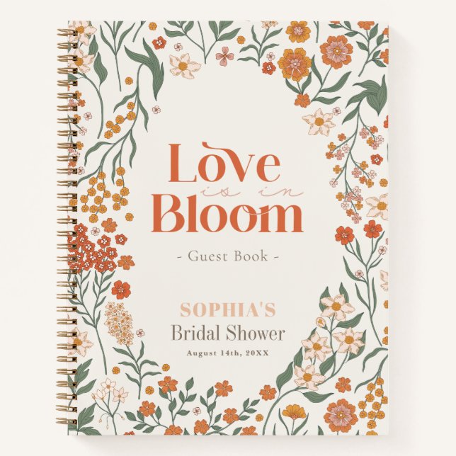 Cuaderno Love is in Bloom Wildflower Bridal Guest Book (Anverso)