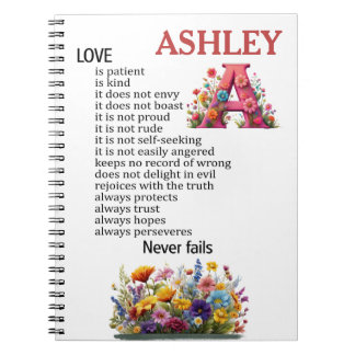 Cuaderno Love is patient, love is kind Personalize this