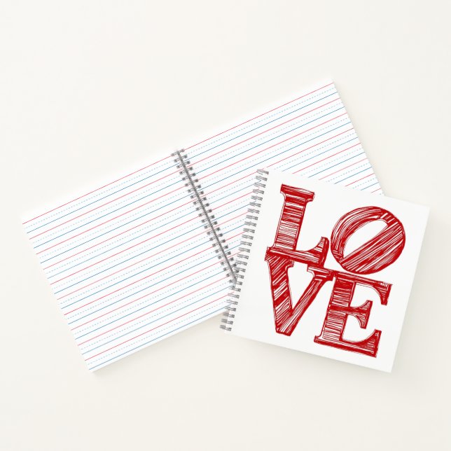 Cuaderno LOVE Journals , Valentine's day gift Notebook (Interior)