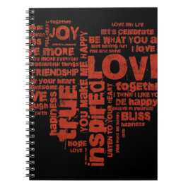 Cuaderno Love Joy Inspiration Words Valentine Day
