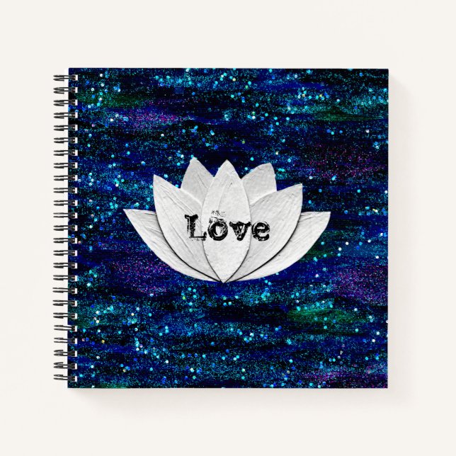 Cuaderno Love Lotus Flower Galaxy Notebook (Anverso)
