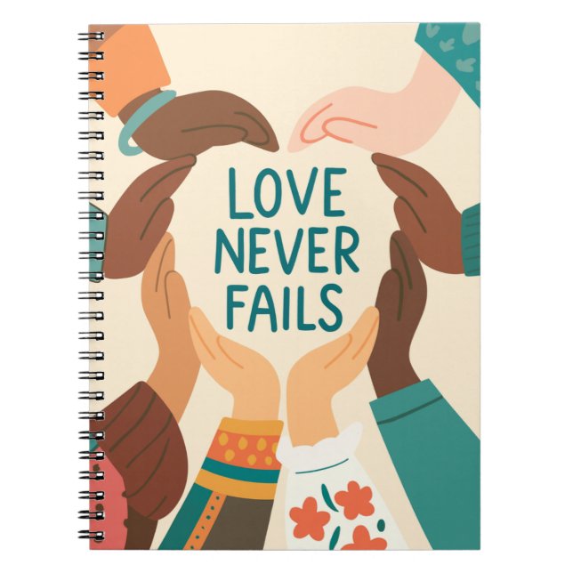 Cuaderno  Love Never Fails (Frente)