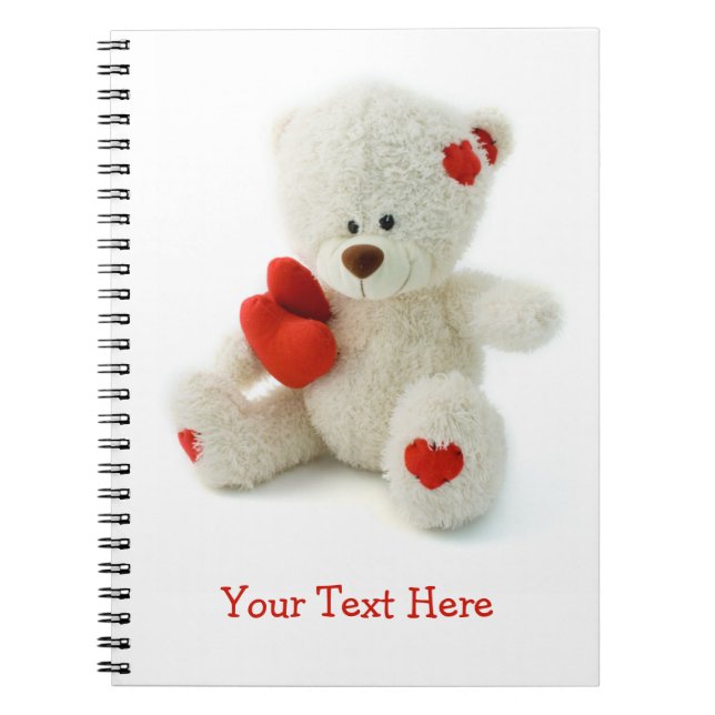 Cuaderno Love Teddy Valentine personalizado notebook (Frente)