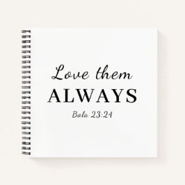 Cuaderno Love Them Anyway Christian Scripture Design
