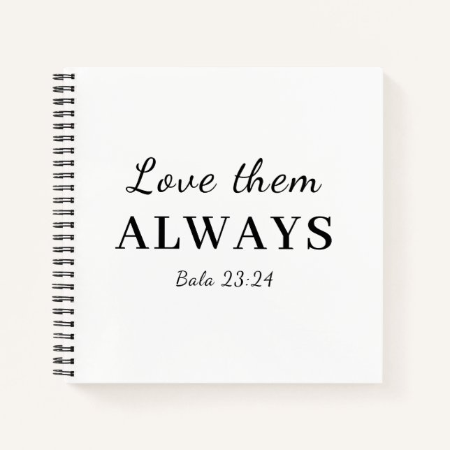 Cuaderno Love Them Anyway Christian Scripture Design (Anverso)