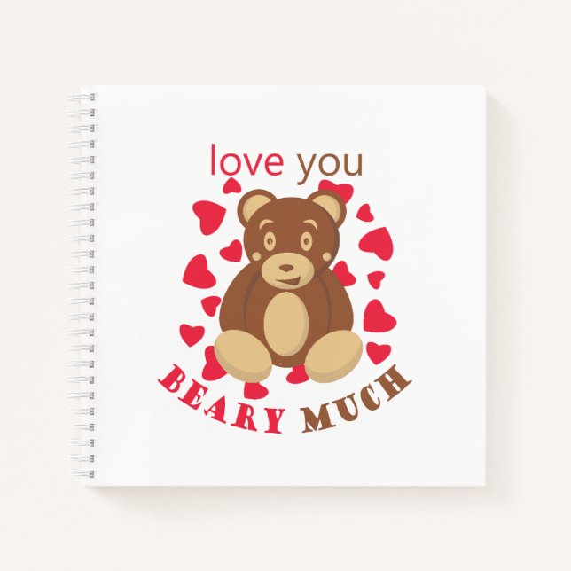Cuaderno Love you beary much for Valentine's Day (Anverso)