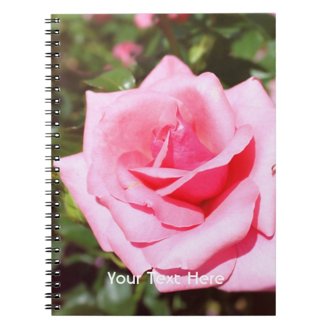 Cuaderno lovely rosa rosa con dulces corazones (Frente)