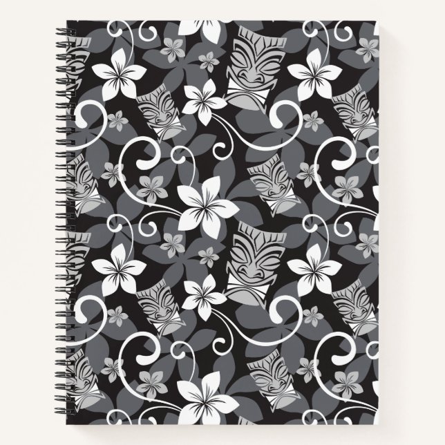 CUADERNO LUAU TIKI PATTERN (CHARCOAL) (Anverso)
