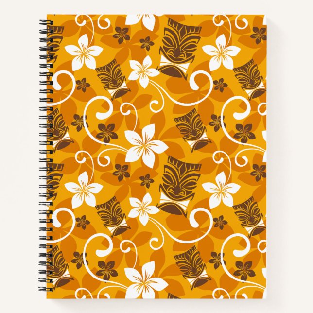 CUADERNO LUAU TIKI PATTERN (NARANJA) (Anverso)