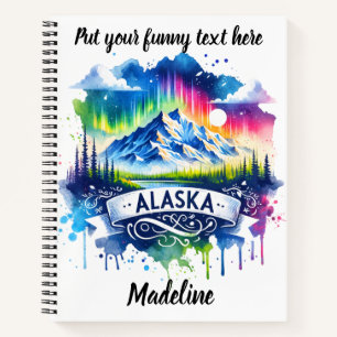 Cuaderno Luces boreales alegran la belleza de Alaska