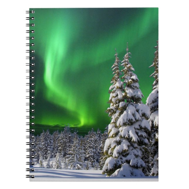 Cuaderno Luces boreales durante el invierno (Frente)