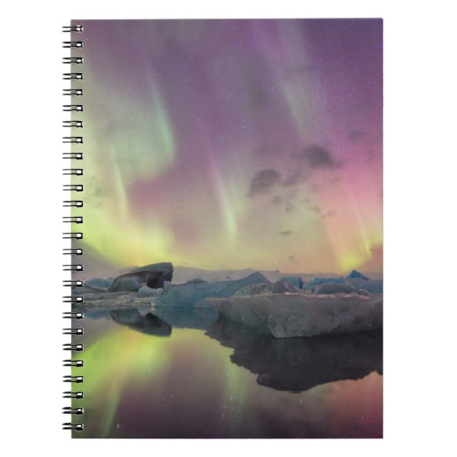 Cuaderno Luces de Aurora se reflejan en la laguna (Frente)