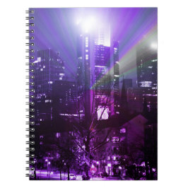 Cuaderno Luces de la ciudad de Fráncfort del Meno - violeta