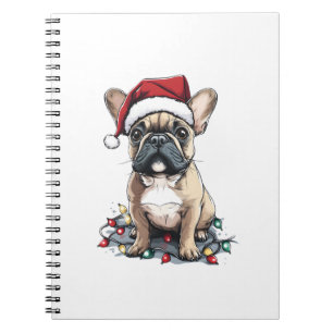 Cuaderno Luces de Navidad de Bulldog Francés Regalos de Per