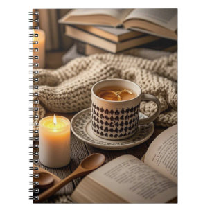 Cuaderno Luces de velas cálidas y acogedoras Boho