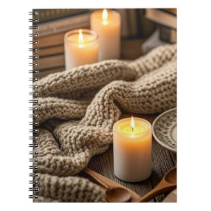 Cuaderno Luces de velas cálidas y acogedoras Boho
