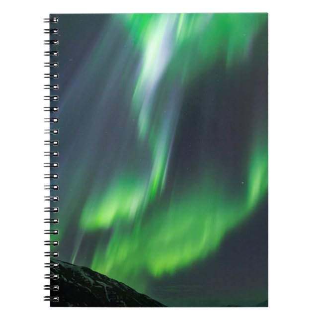 Cuaderno Luces del Norte brillando | Norte de Islandia (Frente)