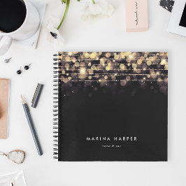 Cuaderno Luces doradas personalizadas