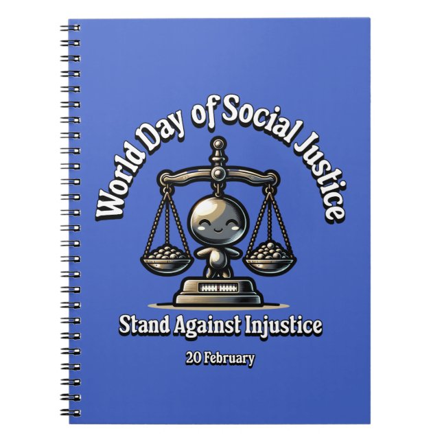 Cuaderno Lucha Contra La Injusticia. Día de la Justicia Soc (Frente)