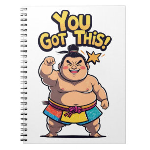 Cuaderno Luchador de sumo con la motivación "¡Tienes esto!"