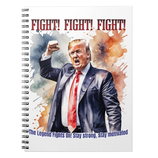 Cuaderno ¡Luchar! ¡Luchar! ¡Luchar! Leyenda de Trump (Frente)