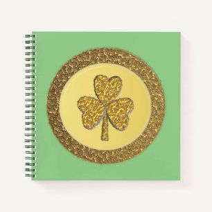 Cuaderno Lucky Irish Shamrock Gold Coin