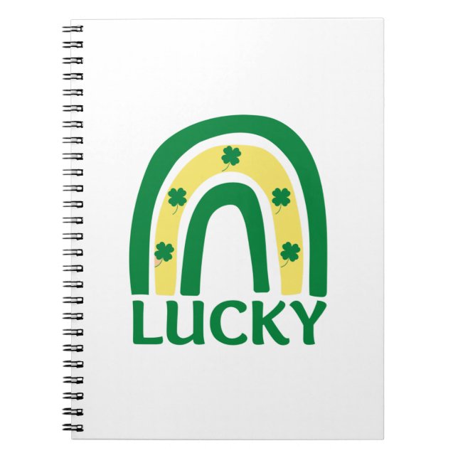 Cuaderno Lucky Shamrock Rainbow St Patrys (Frente)