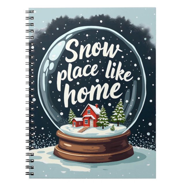 Cuaderno Lugar de nieve como oferta de vacaciones en casa (Frente)