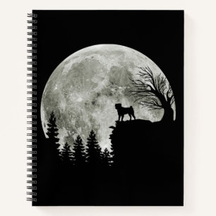 Cuaderno Lugar de Pug en la Luna de Halloween