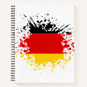 Cuaderno Lugar de recuerdo de Alemania, viaje con bandera a