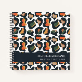 Cuaderno Lugar elegante de la piel de animales Safari Leopa