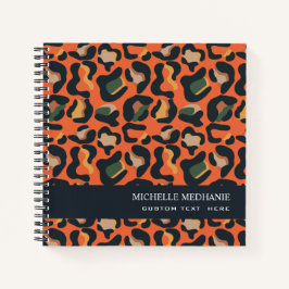 Cuaderno Lugar elegante de la piel de animales Safari Leopa