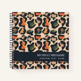 Cuaderno Lugar elegante de la piel de animales Safari Leopa