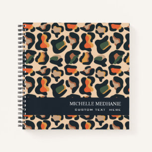 Cuaderno Lugar elegante de la piel de animales Safari Leopa
