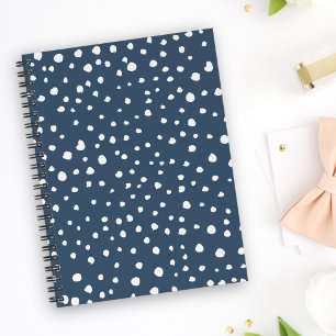 Cuaderno Lugares dálmatas azul de la marina, puntos dálmata