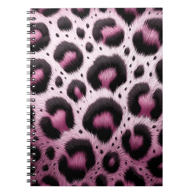 Cuaderno Lugares de estampado animal de piel de leopardo ro (Frente)