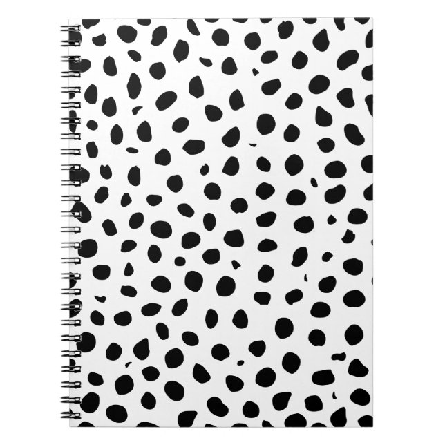 Cuaderno Lugares de Guepardo Negro Blanco  (Frente)