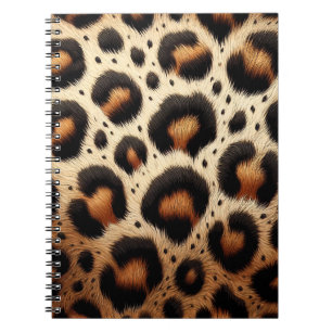 Cuaderno Lugares de impresión de animales de pieles beige y
