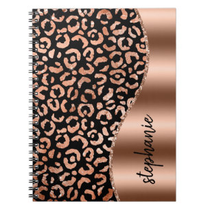 Cuaderno Lugares de leopardo de lámina falsa Glam Rosa Dora