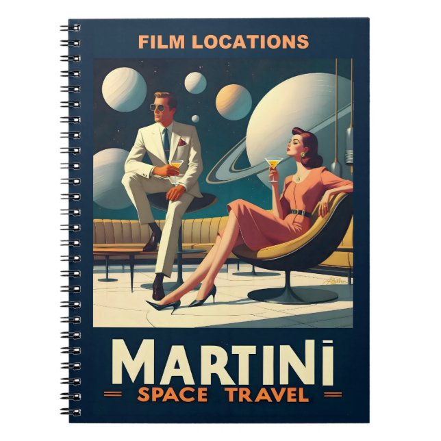 Cuaderno Lugares de películas de Martini Space Travel Poste (Frente)