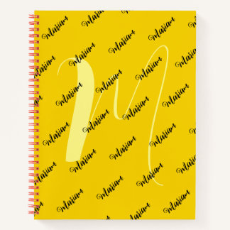 Cuaderno Lujo Color Oro - Chic Inicial Nombre Monograma