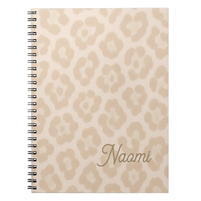 Cuaderno Lujo de patrón suave animal | cálido (Frente)