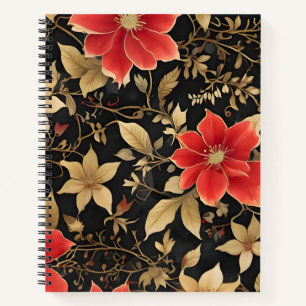 Cuaderno Lujo en Rojo y Oro