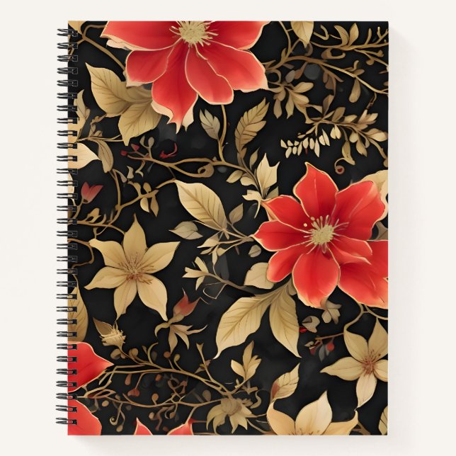 Cuaderno Lujo en Rojo y Oro (Anverso)